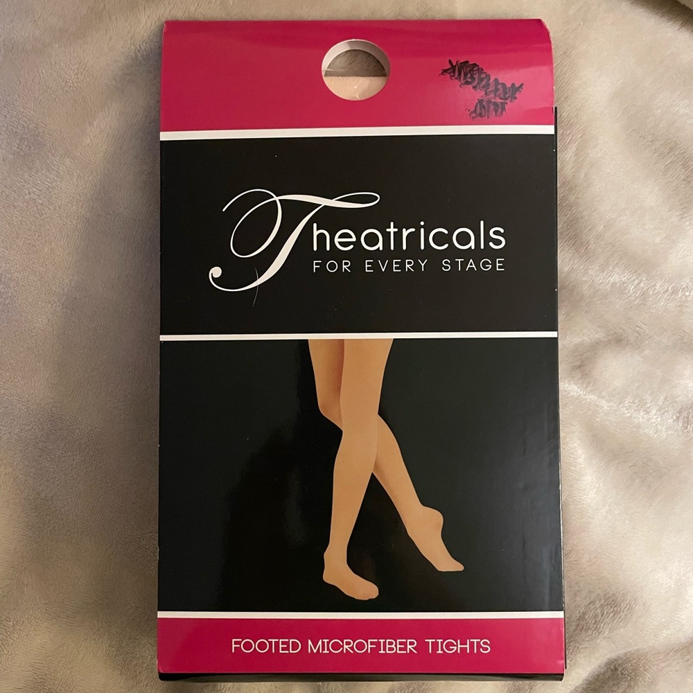 Theatricals Footed Microfiber Tights (Adult size L, Ballet Pink)